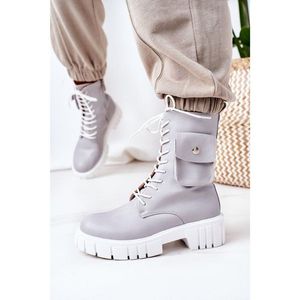 Insulated Boots With A Pocket Light Grey Awesome vyobraziť