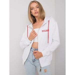 White hoodie with a zip vyobraziť
