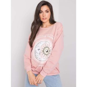 Dusty pink women's sweatshirt without a hood vyobraziť