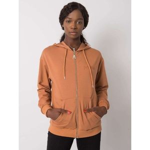 Light brown hoodie with zip vyobraziť