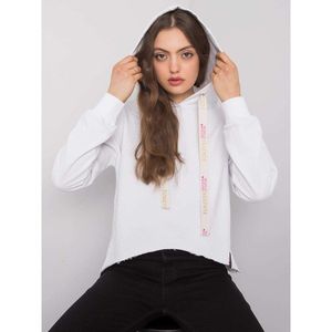 White cotton hoodie vyobraziť