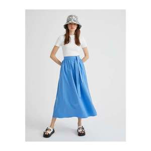 Koton Poplin Skirt Long Waist Tie Cotton vyobraziť