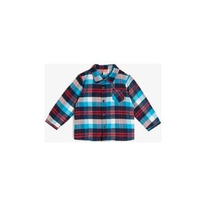 Koton Navy Blue Baby Check Shirt vyobraziť