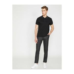 Koton Men's Gray Normal Waist Pocket Detailed Slim Fit Trousers vyobraziť