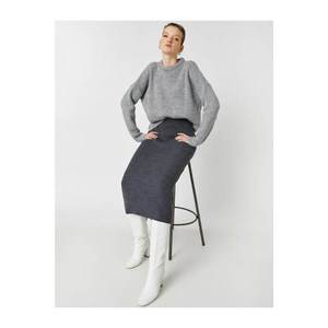 Koton Women's Gray Knitwear Skirt vyobraziť