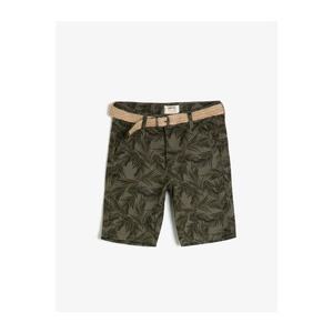 Koton 1ykb46739ow Cotton Boy Denim &canvas Shorts Khaki Patterned vyobraziť