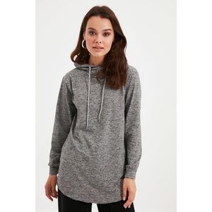 Trendyol Anthracite Knitted Sweatshirt vyobraziť