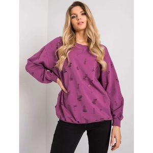 Dark purple women's sweatshirt without a hood vyobraziť