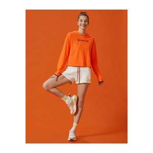 Koton Women's Orange Hoodie Sweatshirt vyobraziť