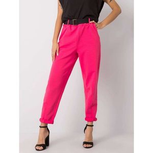 Women's pink pants with a belt vyobraziť