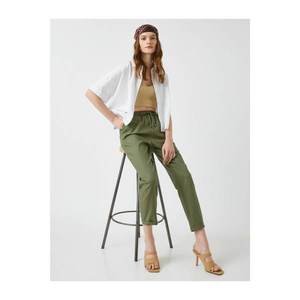 Koton Women's Green Linen Strapless Trousers vyobraziť