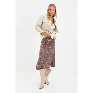 Trendyol Brown Zebra Printed Skirt vyobraziť