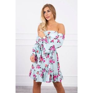 Off-the-shoulder tied dress mint vyobraziť