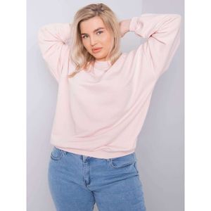Light pink plus size sweatshirt without hood vyobraziť