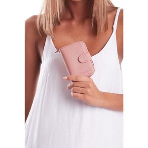 Eco-leather wallet with a flap, dirty pink vyobraziť