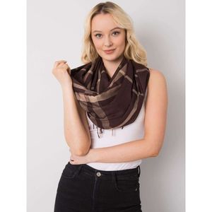 Dark brown checked scarf vyobraziť