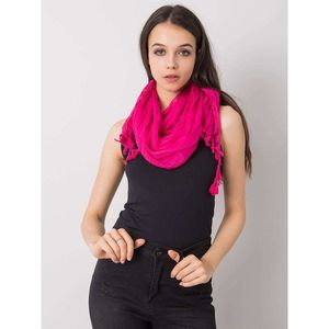 Fuchsia women's scarf with fringes vyobraziť