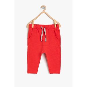 Koton Red Kid's Tie Waist Trousers vyobraziť
