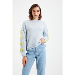 Trendyol Light Blue Embroidery Knitwear Sweater vyobraziť