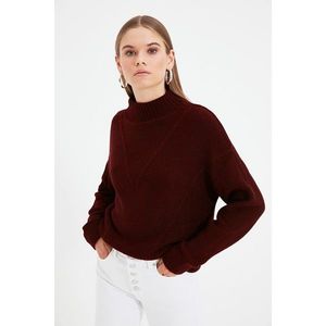 Trendyol Claret Red Collar Knitwear Sweater vyobraziť