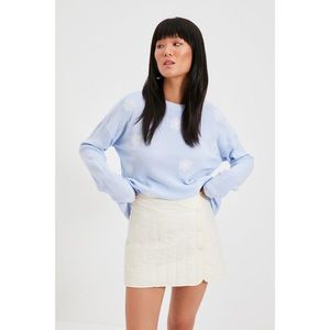Trendyol Blue Snow Embroidery Knitwear Sweater vyobraziť