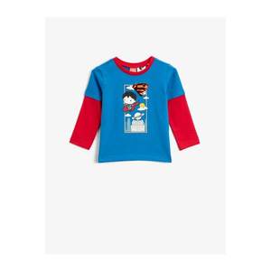 Koton Baby Boy Navy Blue Superman Licensed Long Sleeve Cotton T-Shirt vyobraziť
