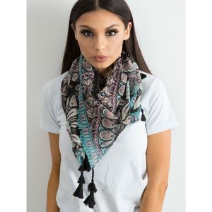 Black scarf with ethnic print vyobraziť