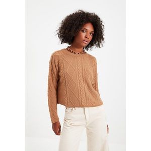 Trendyol Camel Knit Detailed Knitwear Sweater vyobraziť