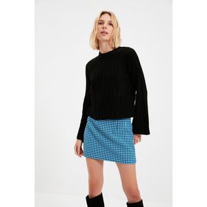 Trendyol Black Ribbed Crew Neck Knitwear Sweater vyobraziť
