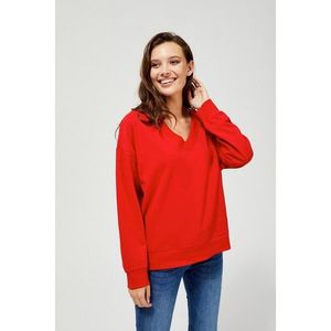 V-neck sweatshirt - red vyobraziť