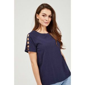 Cotton t-shirt - navy blue vyobraziť