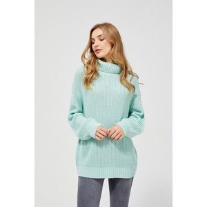 Oversized turtleneck sweater - mint vyobraziť
