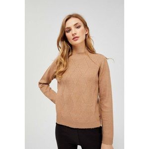 Sweater with a metallic thread - beige vyobraziť