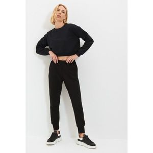 Trendyol Black Embroidered Knitted Sweatpants vyobraziť