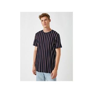 Koton Men's Navy Striped T-Shirt vyobraziť