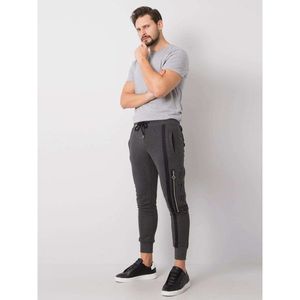 Graphite men's sweatpants with a print vyobraziť