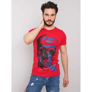 Red men's t-shirt with a print vyobraziť