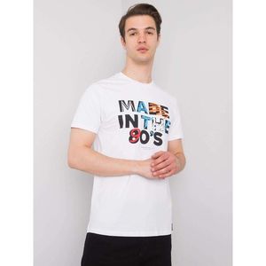 LIWALI White men's t-shirt with an inscription vyobraziť