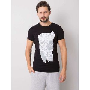 Men's black cotton t-shirt vyobraziť