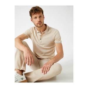 Koton Polo Neck T-Shirt Short Sleeve Cotton vyobraziť
