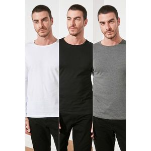 Trendyol Multicolor Men's 3-Pack Crew Neck Regular Fit T-Shirt vyobraziť
