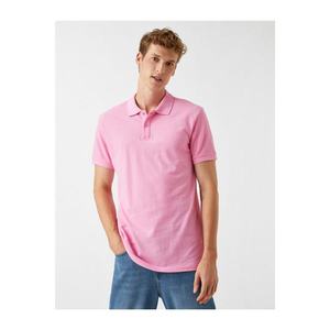 Koton Men's Lilac Basic Polo Neck T-Shirt Cotton vyobraziť