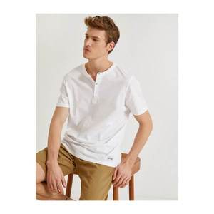 Koton Short Sleeve T-Shirt Buttoned Cotton vyobraziť
