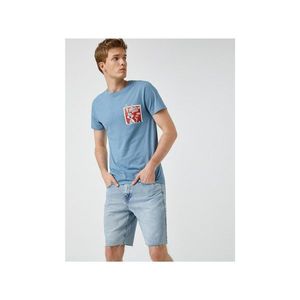 Koton Men's Light Blue T-Shirt vyobraziť