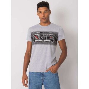 Men's gray patterned t-shirt vyobraziť