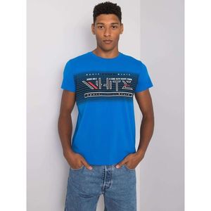 Men's blue patterned t-shirt vyobraziť