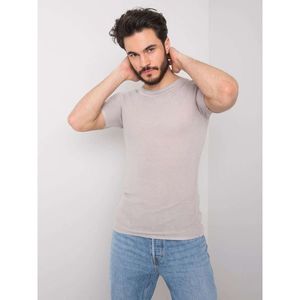 Men's gray knitted t-shirt vyobraziť