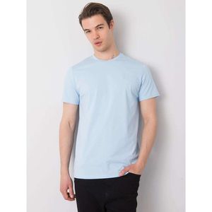 LIWALI Light blue smooth men's t-shirt vyobraziť