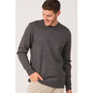 V0213 DEWBERRY MEN'S SWEATER-SMOKED vyobraziť