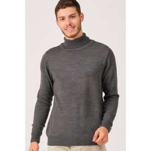 V0037 DEWBERRY TURTLENECK MEN'S SWEATER-SMOKED vyobraziť